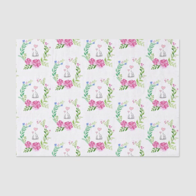 Tissue Paper Floral Elephant (Front)