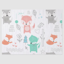 TISSUE PAPER : FOREST FOX