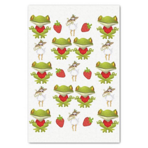 Tissue Paper Frogs Chicken Strawberry