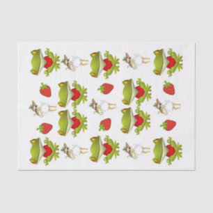 Tissue Paper Frogs Chicken Strawberry