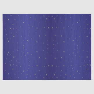 Tissue Paper GOLD STARS ON NAVY