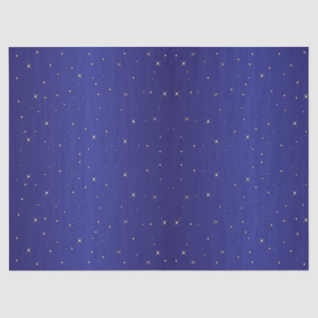 Tissue Paper GOLD STARS ON NAVY (Front)