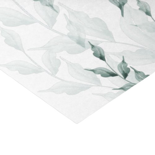 Tissue Paper  Grayed Jade Green Botanical