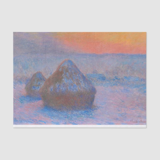 Tissue Paper HAYSTACK IN SNOW MONET (Front)