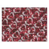 Pink and Red Hearts Valentine's Day Love Tissue Paper | Zazzle