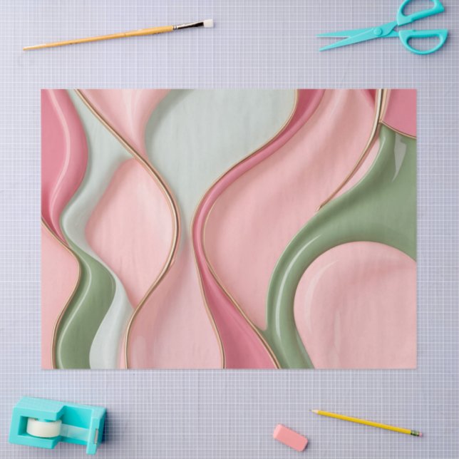 Tissue paper in stylish abstract graphic (Craft)