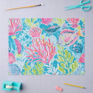 Tissue paper in stylish graphic