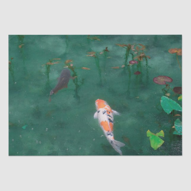 TISSUE PAPER : JAPANESE WOODBLOCK : KOI (Front)