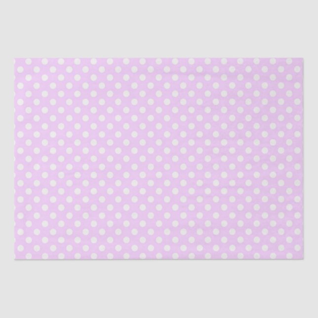 Tissue Paper/Lavender Polka Dots Paper (Front)