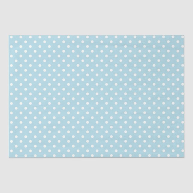 Tissue Paper/Light Blue Polka Dots Paper (Front)
