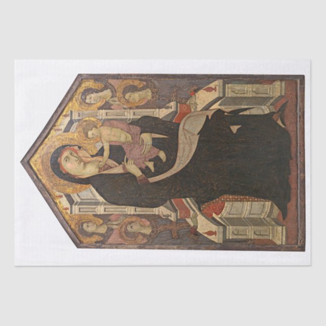 TISSUE PAPER : MADONNA & CHILD WITH FOUR ANGELS  (Front)