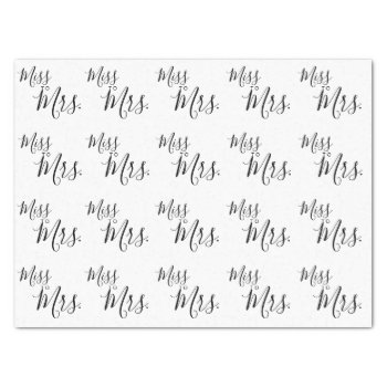 Tissue Paper - Miss To Mrs. by Evented at Zazzle