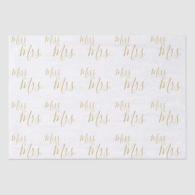 Tissue Paper - Miss to Mrs. Gold (Front)