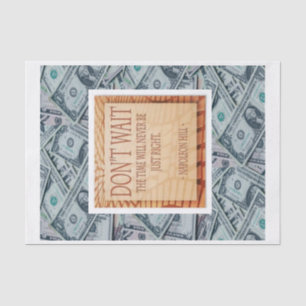 Tissue Paper Money Napoleon Hill