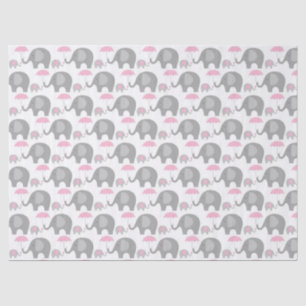 Tissue Paper - Mother & Baby Elephants