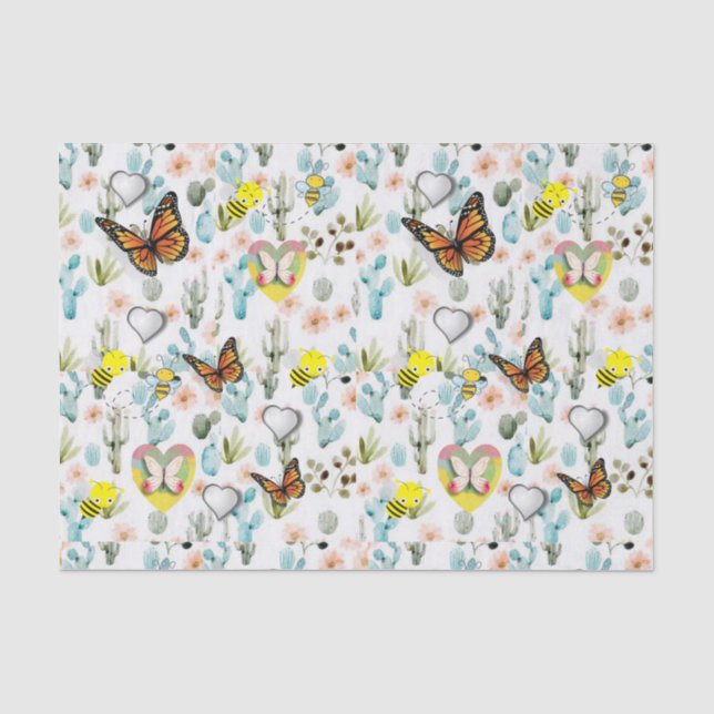 Tissue Paper Mother's Day Butterfly Bees (Front)