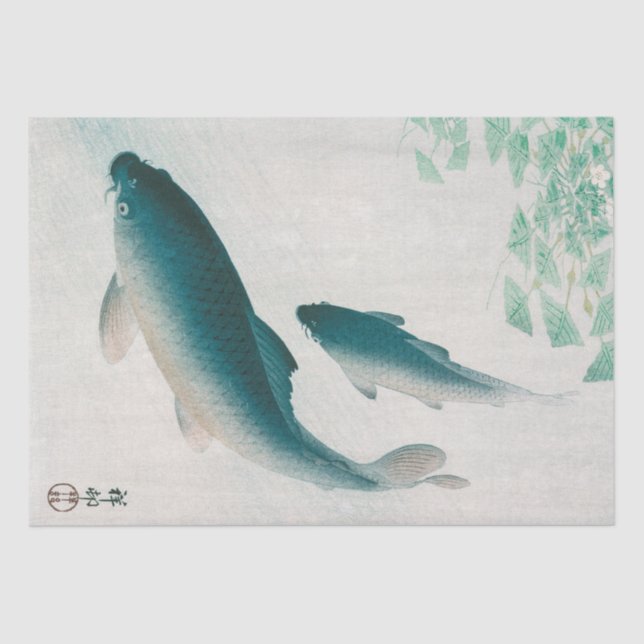 TISSUE PAPER  : OHARA KOSON : CARP/KOI 1926 (Front)