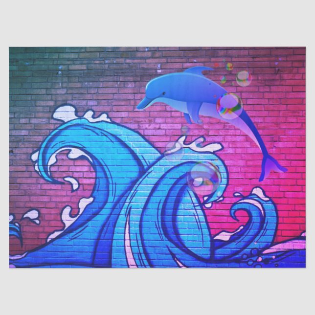 Tissue paper on Graffiti City Wall (Front)
