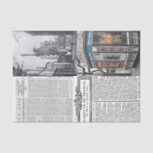Tissue Paper Paris France Newspaper