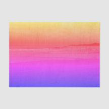 Tissue Paper Pink Beach Sunset Yellow Orange v2
