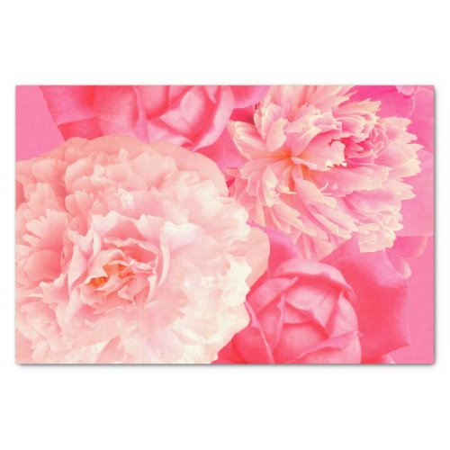 Tissue Paper Pink Peach Peonies Roses
