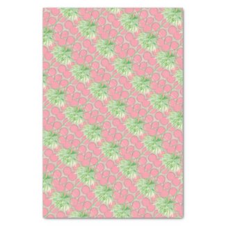 Tissue Paper- Pink Polka Dot Palm Tree Tissue Paper