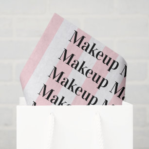 Tissue Paper Pink & White Stripe Makeup Stylist