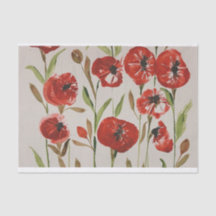 Tissue Paper Poppie Flowers