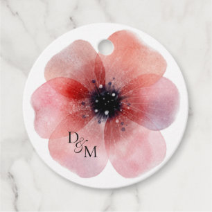 Tissue Paper Poppies  Classic Round Sticker Favor Tags