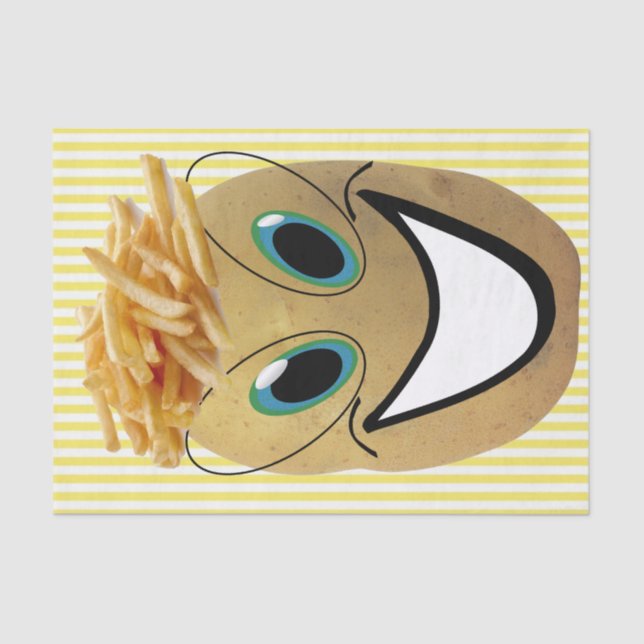 Tissue Paper Potato French Fries Stripes (Front)