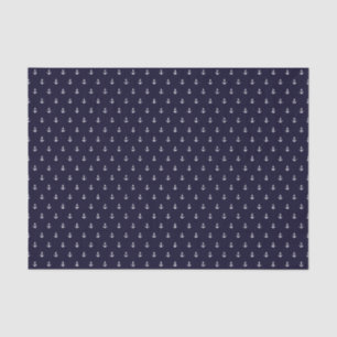 Tissue Paper Preppy anchor navy white pattern sea