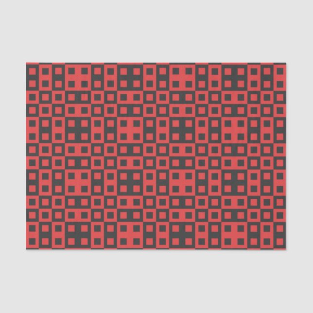 Tissue Paper PSYCHEDELIC BLACK AND RED (Front)