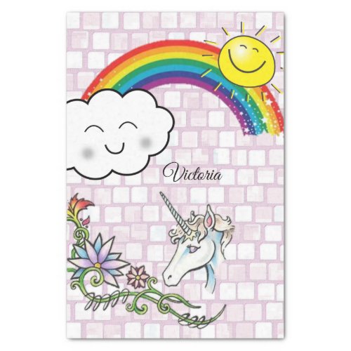 Tissue Paper Rainbow Unicorn