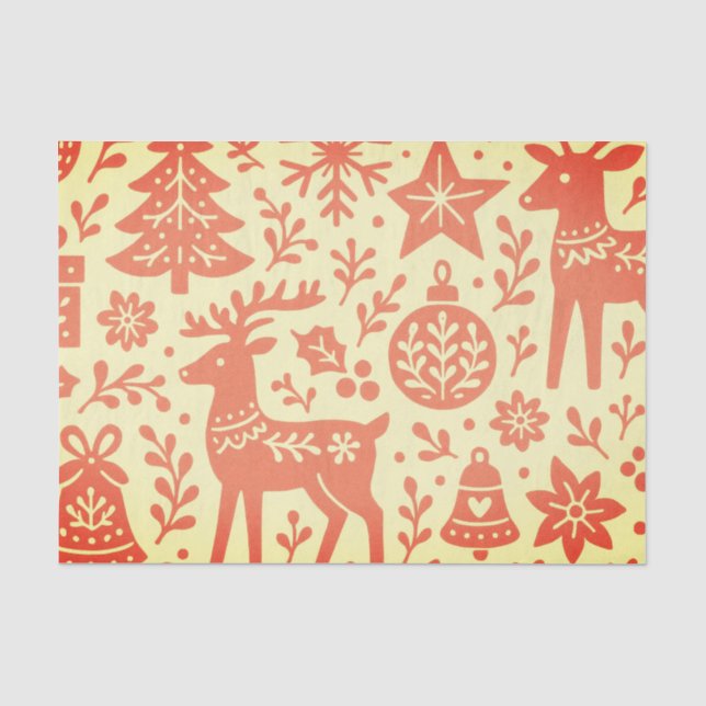 TISSUE PAPER SCANDINAVIAN CHRISTMAS PATTERN (Front)