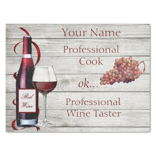 Tissue Paper Set 2 Prof Wine Taster PERSONALIZED