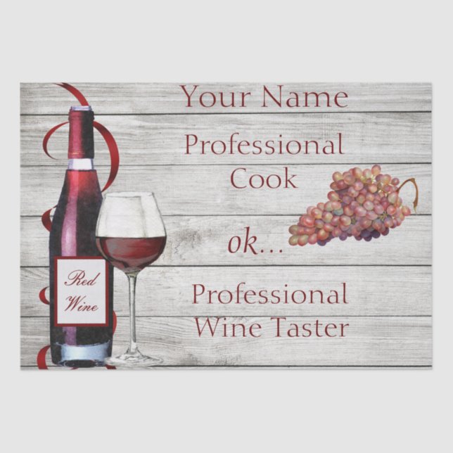 Tissue Paper Set 2 Prof. Wine Taster PERSONALIZED (Front)