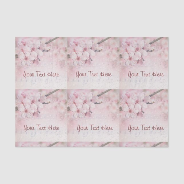 Tissue Paper Sheets Set (2) Cherry Blossoms and Mu (Front)