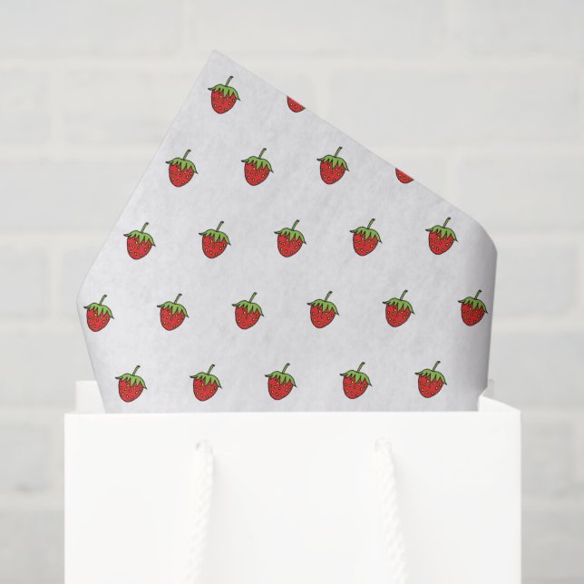 Tissue Paper Strawberry  (Gift Bag)