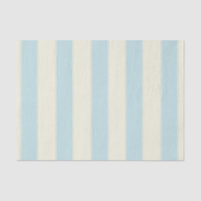 Tissue Paper Stripe Blue Beige (Front)