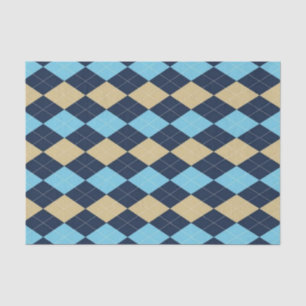 Tissue Paper Stripes Blue Plaid