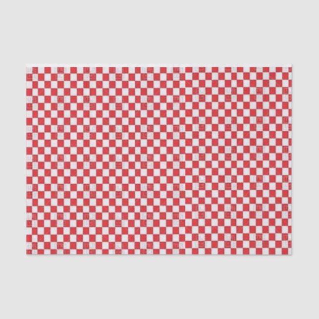 Tissue Paper Stripes Red Plaid (Front)