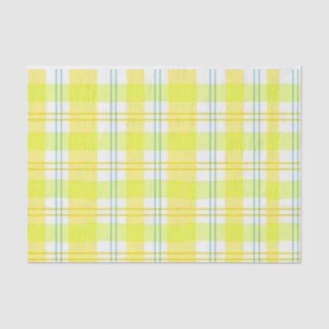 Tissue Paper Stripes Yellow Plaid (Front)