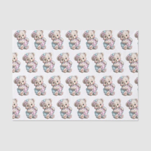 Tissue Paper Teddy Bear Baby Shower