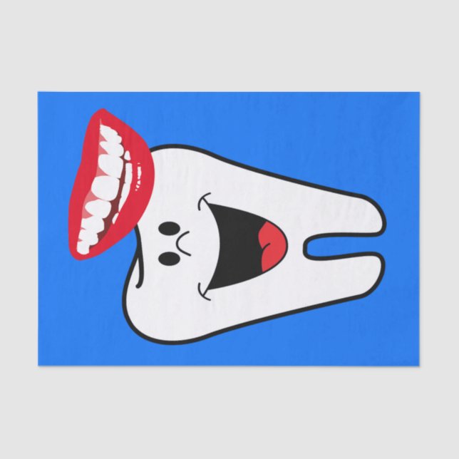 Tissue Paper Tooth Blue (Front)