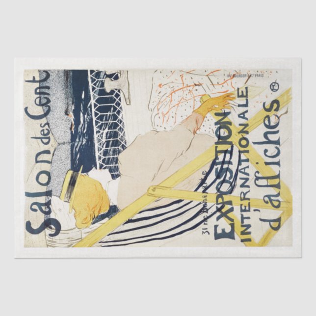 TISSUE PAPER :TOULOUSE LAUTREC : SALON DES CENT (Front)