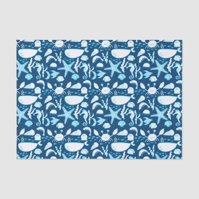 Tissue Paper Under the Sea Whale Crab Starfish (Front)