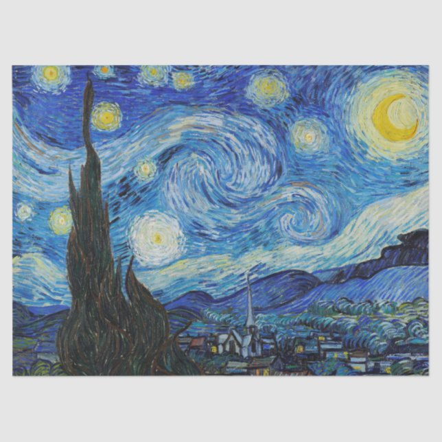 TISSUE PAPER : VINCENT VAN GOGH : STARRY NIGHT (Front)