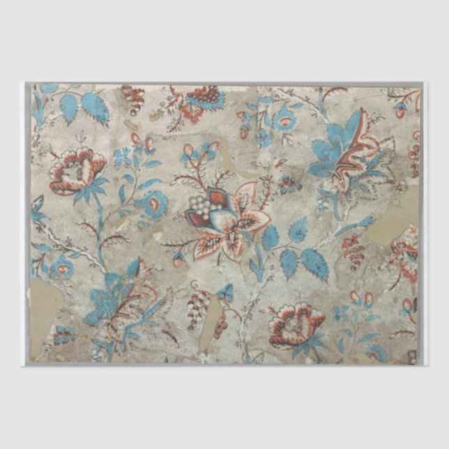 TISSUE PAPER : VINTAGE BOTANICAL WORN WALLPAPER (Front)