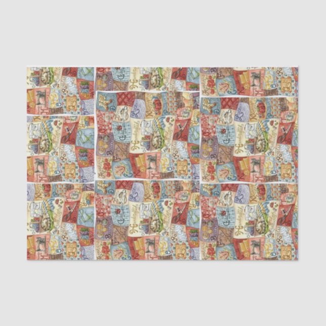 Tissue Paper Vintage Sewing (Front)