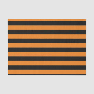 Tissue Paper WIDE STRIPES BLACK AND ORANGE